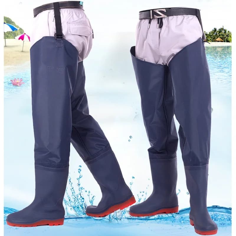 Waders demi-haute renforcés bottes pluie antidérapantes pour pêche vêtements pêche
