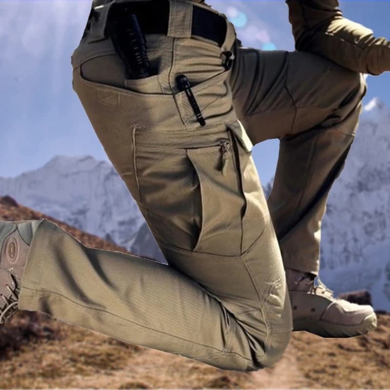 Pantalon cargo rapide séchage multi-poches - Camouflage noir pour pêche sportive
