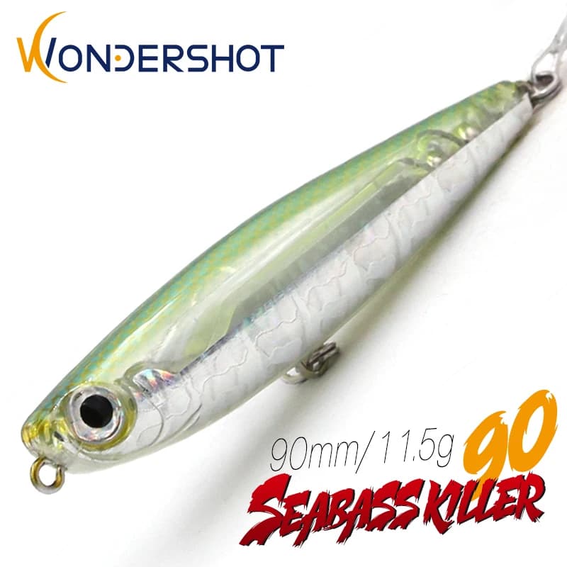 Leurre Souple Wobbler Wondershot D02 90mm 11.5g, Leurre Artificiel Tueur de Bar et Carpe 2024