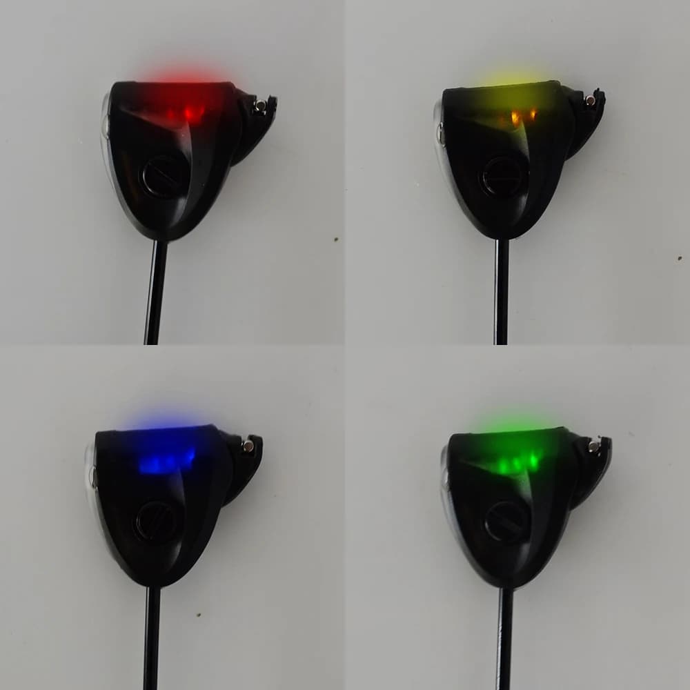 Set de swingers B2005 pour pêche à la carpe avec boîtier, alarme et indicateurs LED lumineux