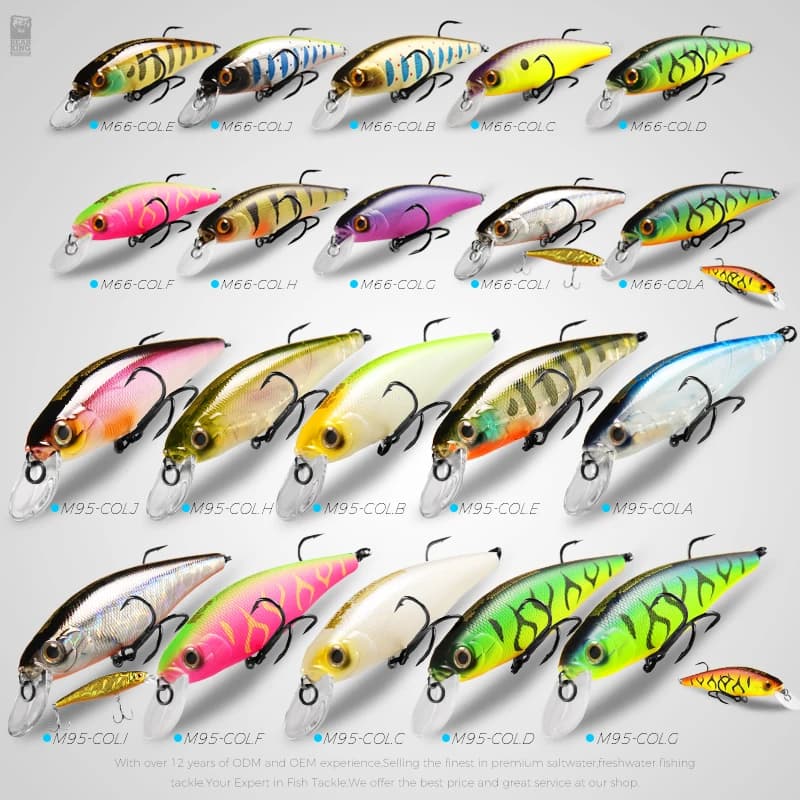 Leurres crankbait Squad Minnow BEARKING avec système plombé tungstène - 65mm 6g et 95mm 14.8g