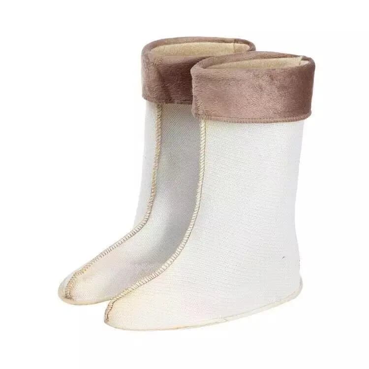Bottes pluie hiver hautes doublure intérieure coton polaire chaussettes velours chaussures eau chaudes