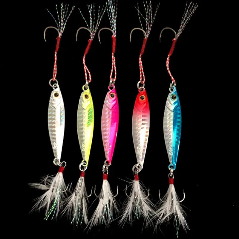 Leurre métallique shore cast 7g à 60g pour pêche du bord - jig à vibration lente pour carnassiers