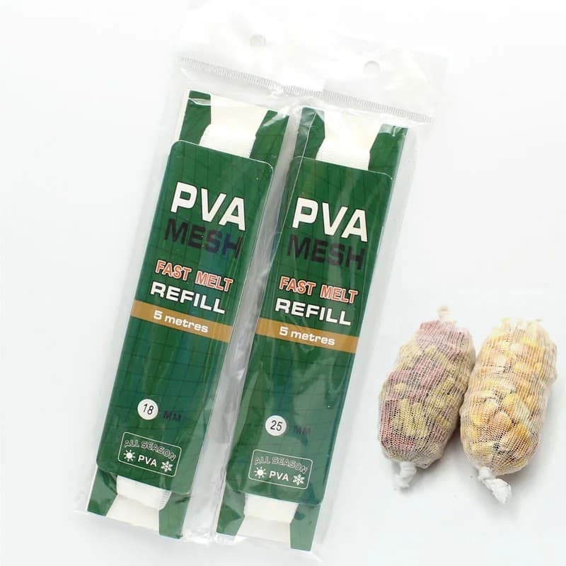 Filet PVA soluble 5m pour bouillettes - sacs appâts pour pêche au feeder et technique de la carpe