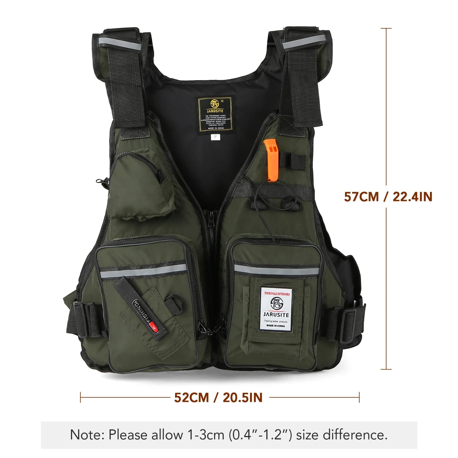 Veste de pêche professionnelle homme 2022, imperméable avec multiples poches et flottabilité ajustable