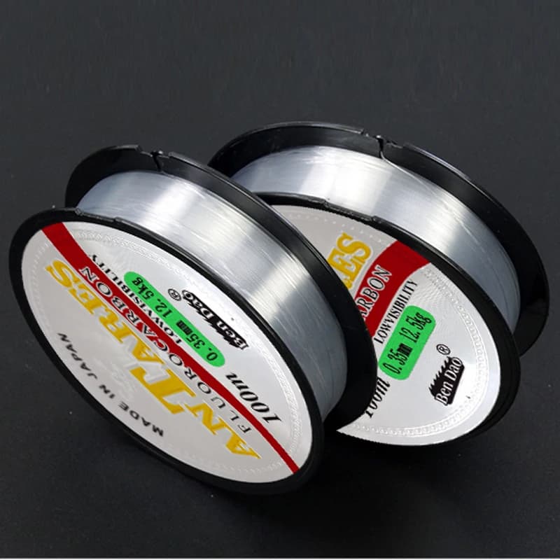 Ligne fluorocarbone 100m pour pêche à la carpe - Fil monofilament japonais super résistant et invisible
