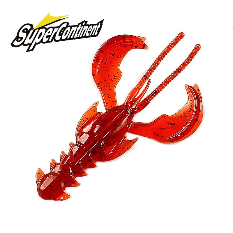 Leurre souple homard 65mm/40mm avec odeur sel - appât crevette attractif pour pêche au wobbler