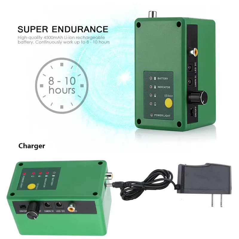 Caméra pêche sous-marine 9 pouces DVR 1080P double LED 15m/30m pour glace mer enregistrement HD