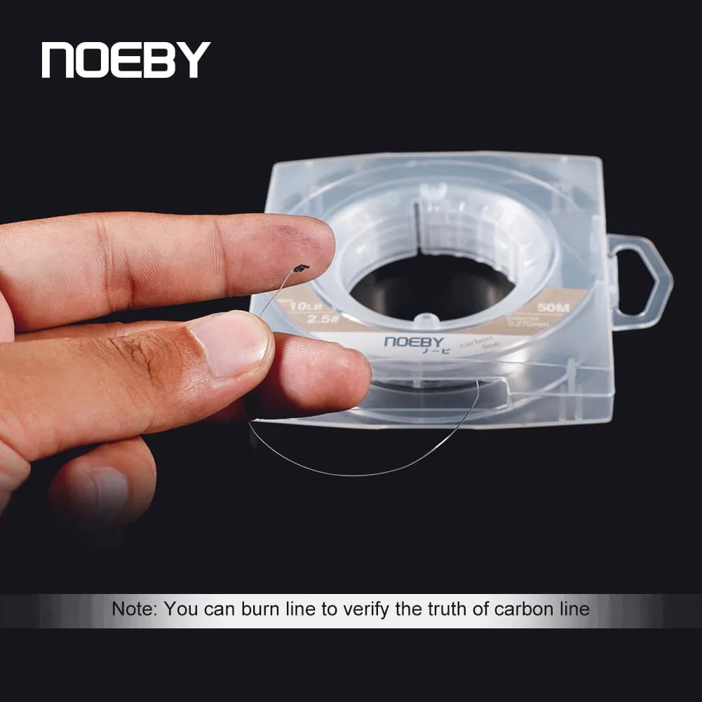 Ligne choc NOEBY 50m fluorocarbone fibre carbone - 6 à 65LB pour pêche en mer leader résistant