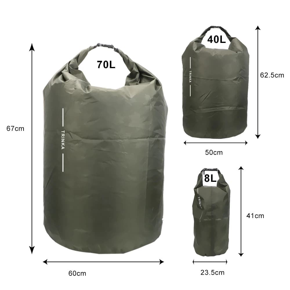 Sac étanche flottant pêche kayak canoë 8L 40L 70L rangement équipement navigation portable