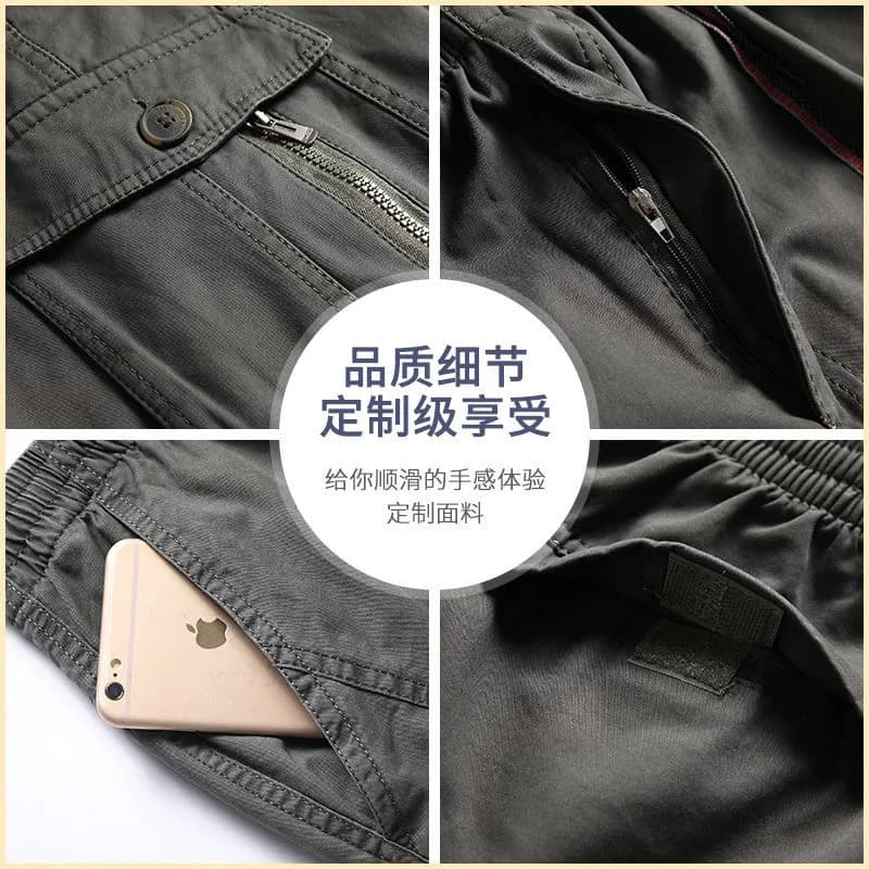 Pantalon cargo loose grande taille homme style coréen japonais jogger pêche travail sport