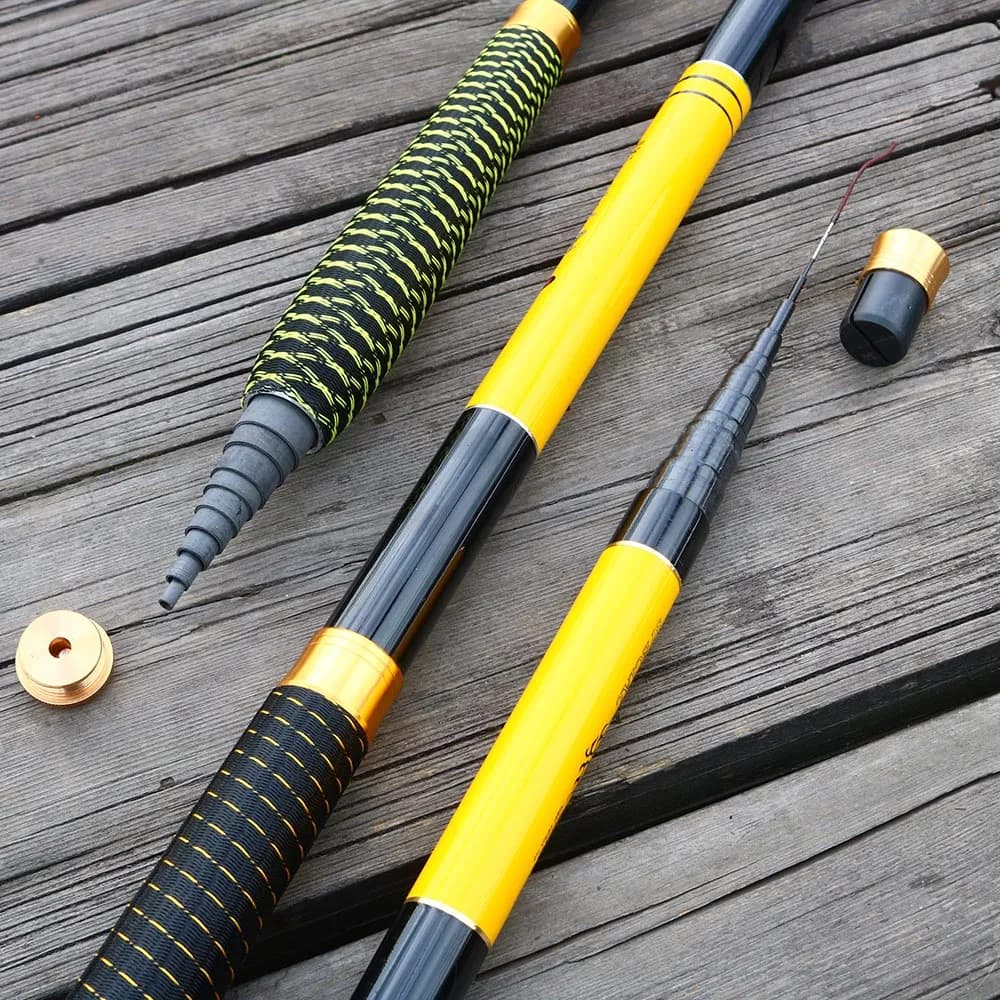 Canne télescopique pêche en rivière JOSBY 2.7M-7.2M carbone FBR ultraléger pour carpe et truite