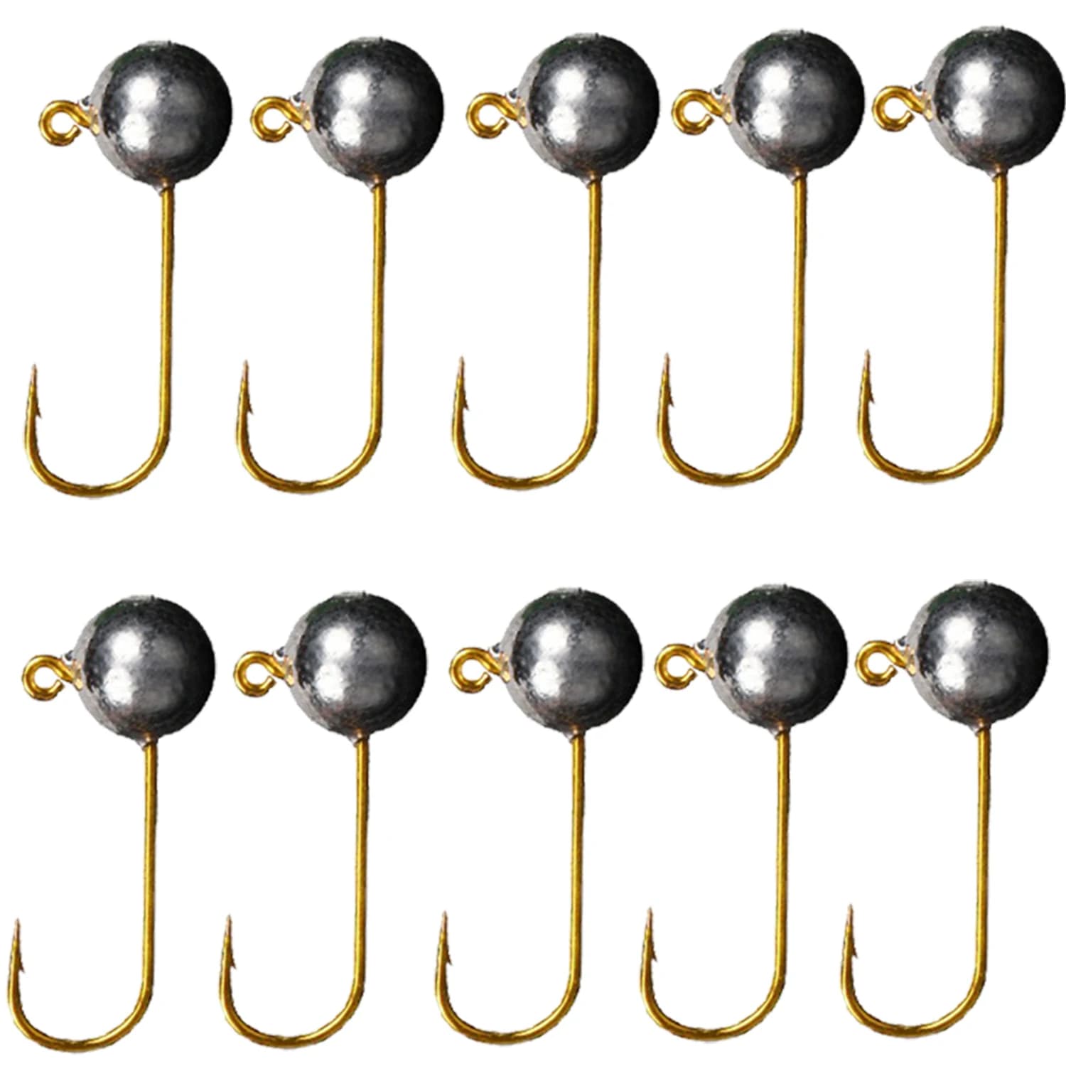 Micro têtes plombées pêche 10 pièces 1g-5g pour leurres souples et pêche glace - Hameçons miniatures