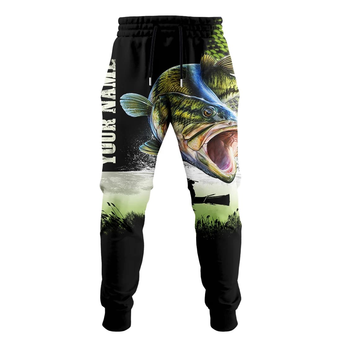 Pantalon pêche personnalisé impression 3D - Design unique brochet truite carpe pour pêcheur passionné
