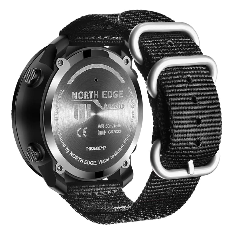 NORTH EDGE montre connectée militaire homme altimètre baromètre boussole podomètre running étanche 50m smartwatch digital