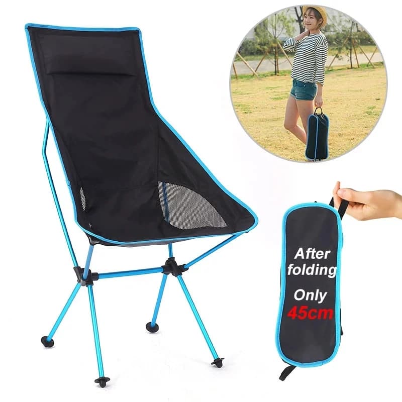 Fauteuil pliant léger pêche camping avec dossier pour jardin barbecue et randonnée