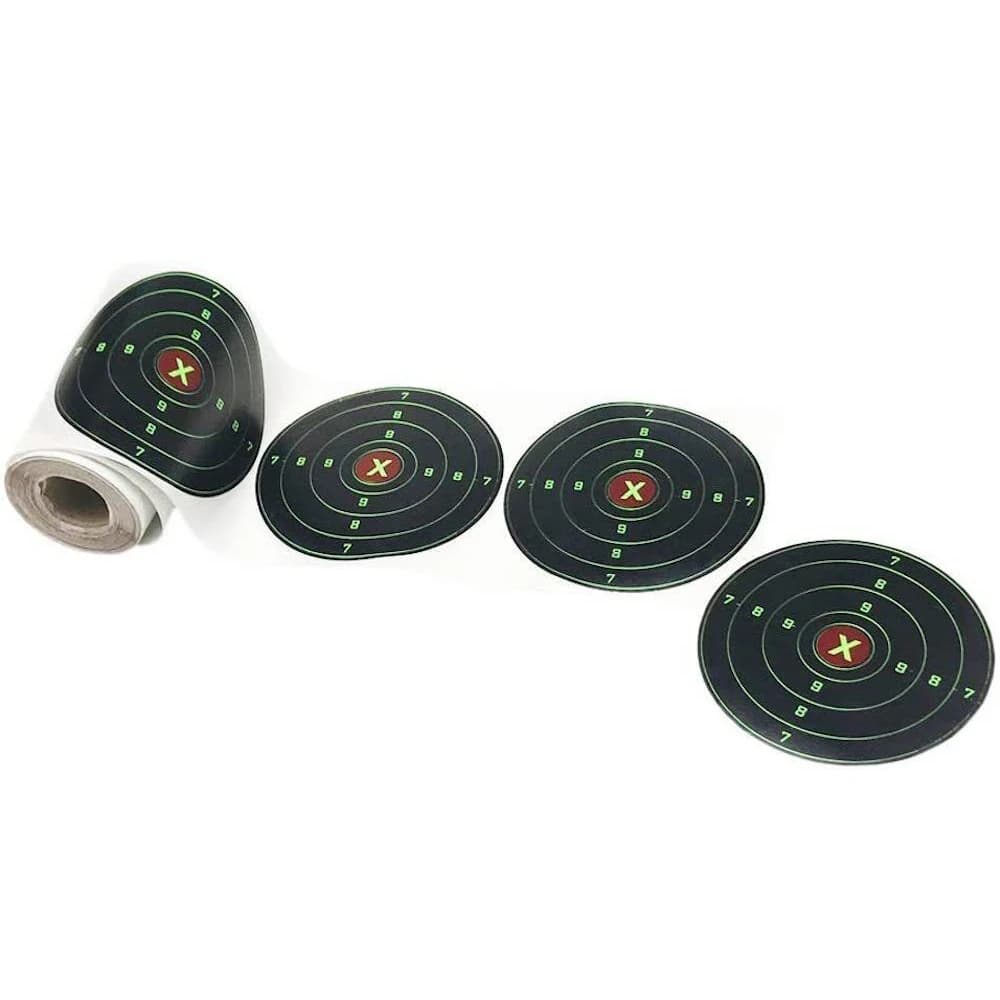 Rouleau de 100 autocollants cibles réactives 4 pouces - Autocollants cibles pour BB gun et pellet gun