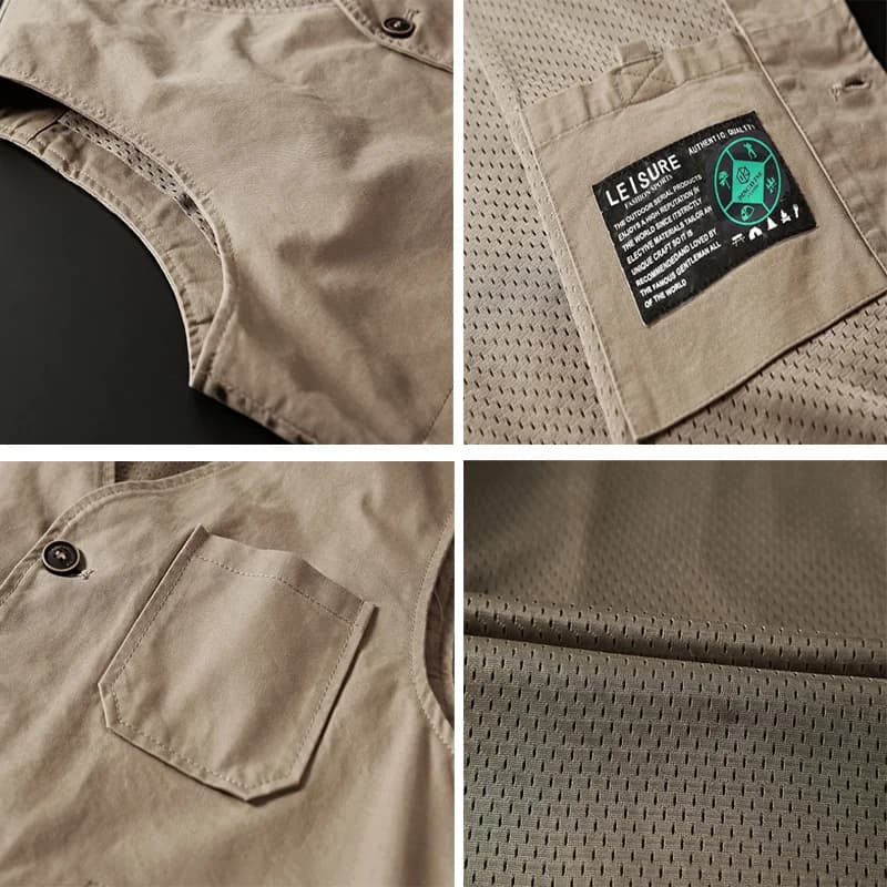 Veste maille respirante pêche été - Veste sans manches armée homme pour pêche outdoor 8XL