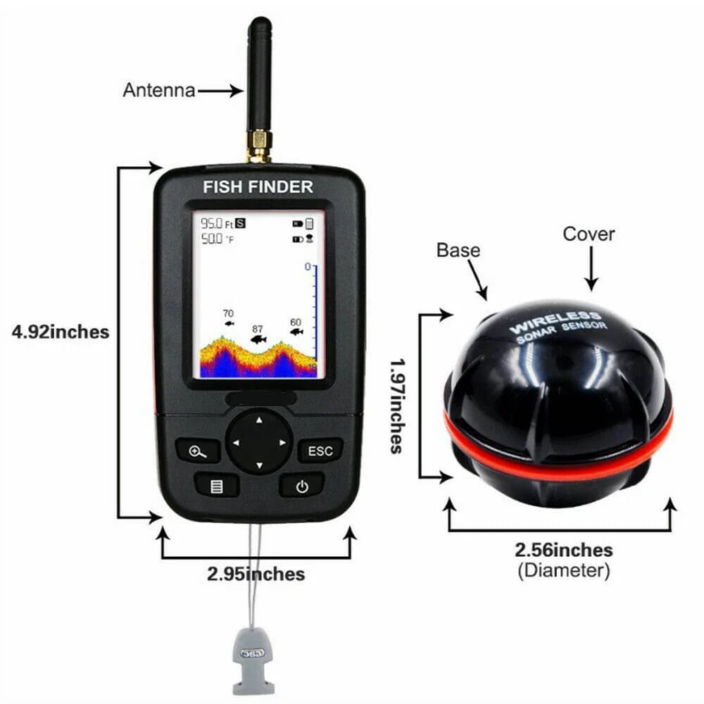 Sonar portable sans fil Smart Fish Finder avec alarme de capture et écran LCD pour détecteur de poissons