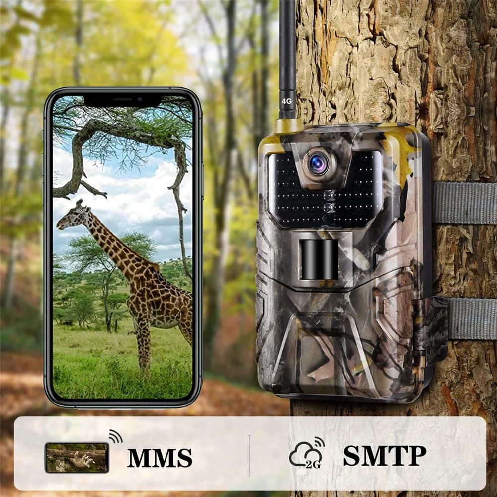 Caméra trail 2G SMS MMS SMTP 4K HD 20MP étanche pour piège photo faune vision nocturne
