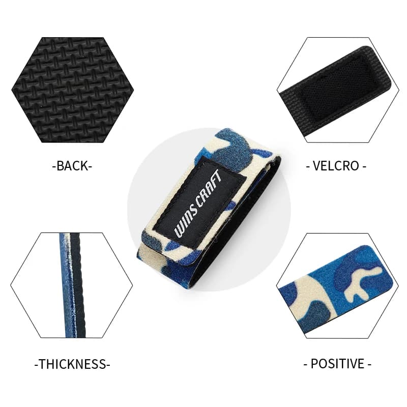 2 sangles élastiques réutilisables pour canne à pêche - Version améliorée 25x3cm robuste et durable