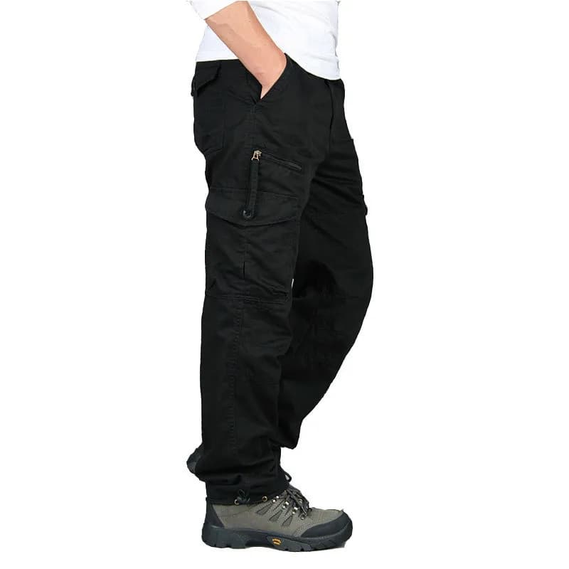 Pantalon cargo printemps automne multi-poches tactique pêche streetwear droit homme
