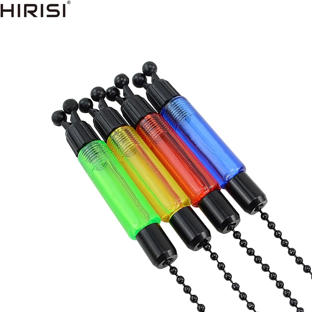 Hangers bobbins swingers Hirisi avec chaîne acier - Indicateurs 4 couleurs pour alarmes carpe