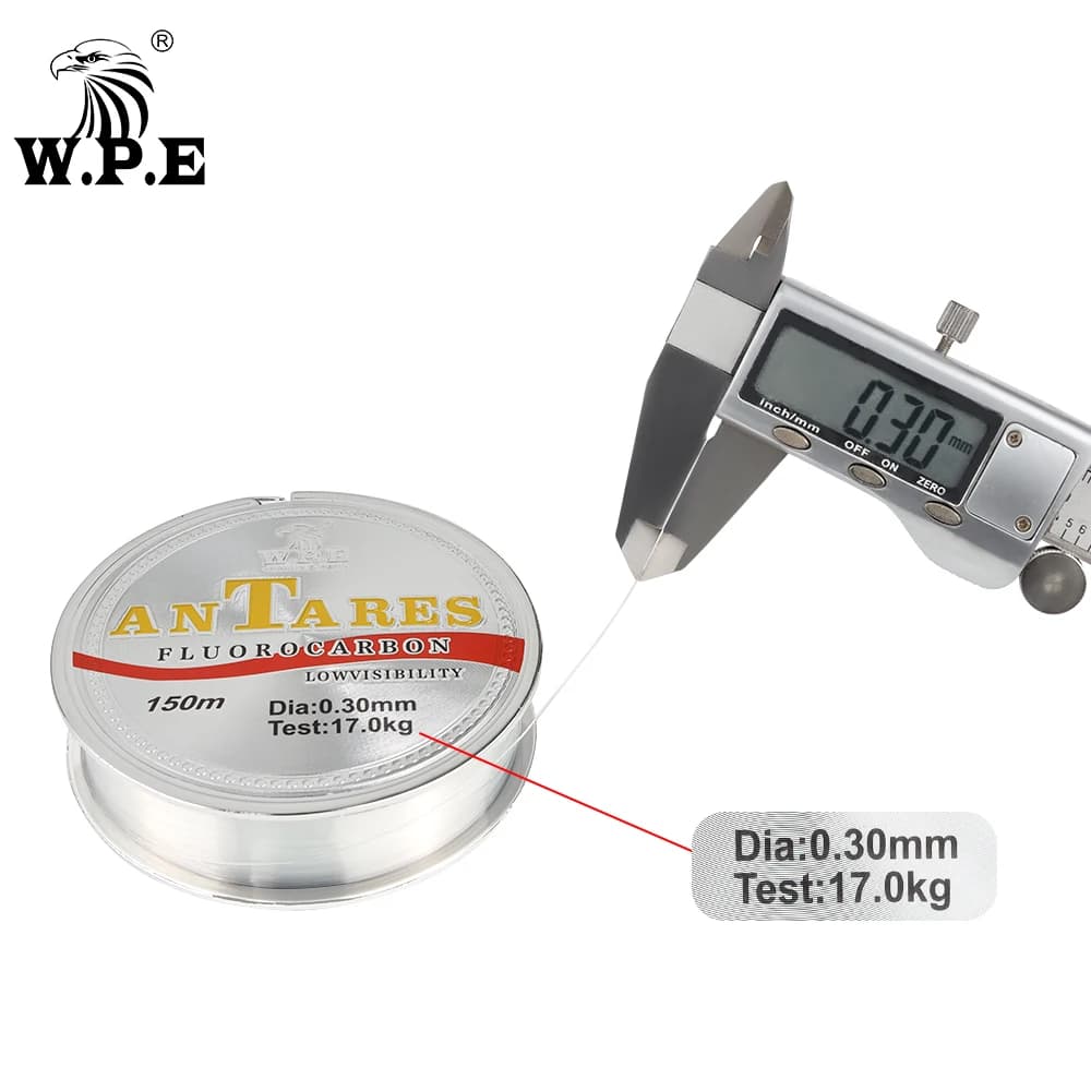 Ligne de pêche fluorocarbone ANTEROS W.P.E 150m pour carpe 10-41kg diamètre 0.20-0.60mm