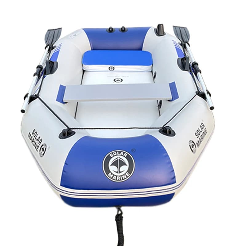 Kayak gonflable PVC Solarmarine 175cm - Bateau de pêche résistant avec plancher à air