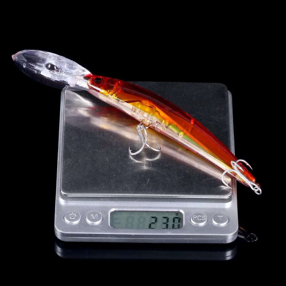Leurre de pêche HENGJIA 17cm 23.5g Minnow avec yeux 3D - Appât artificiel plongeant 2.5m pour carnassiers
