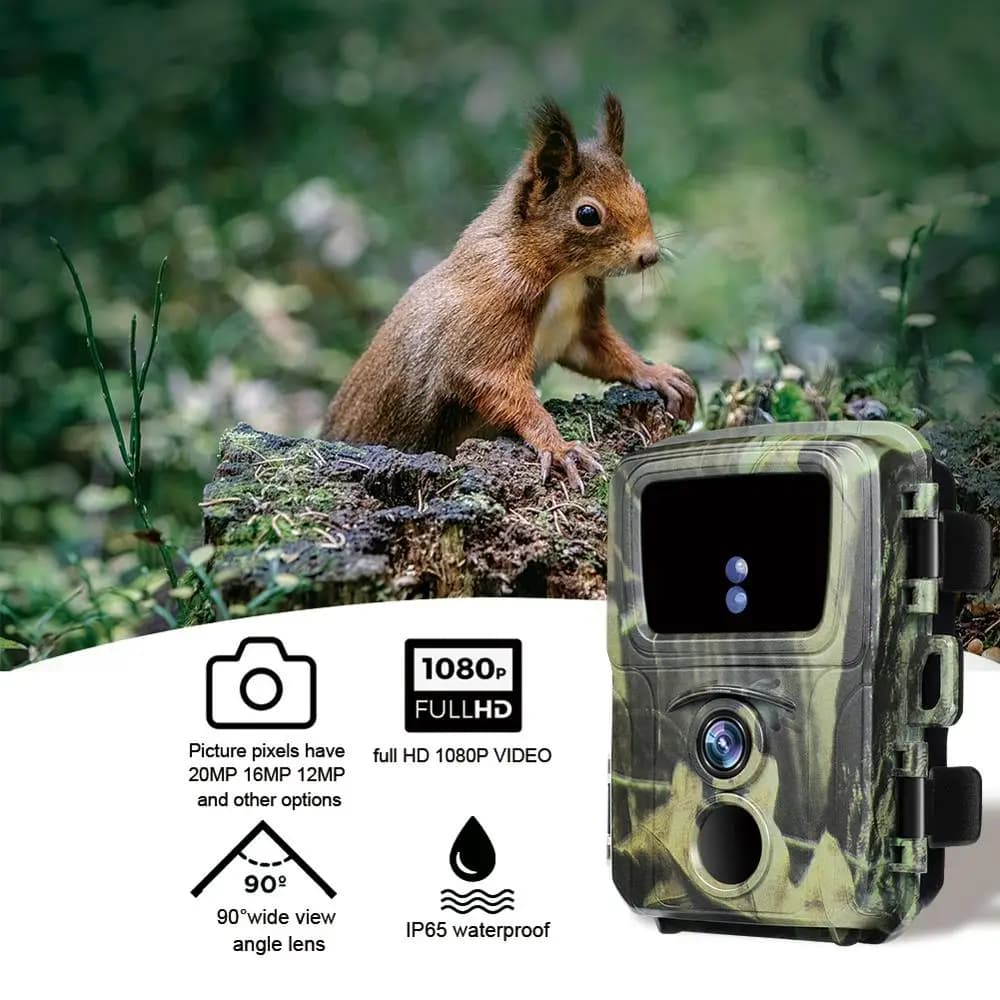 Mini caméra de chasse 20MP 1080P Mini600 - Piège photo faune forestière étanche iP65 surveillance piste