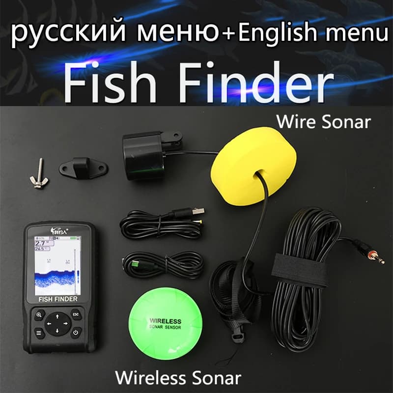 Sonar portable pêche sans fil avec APP et écran LCD couleur - Détecteur de poissons nouvelle génération 2025
