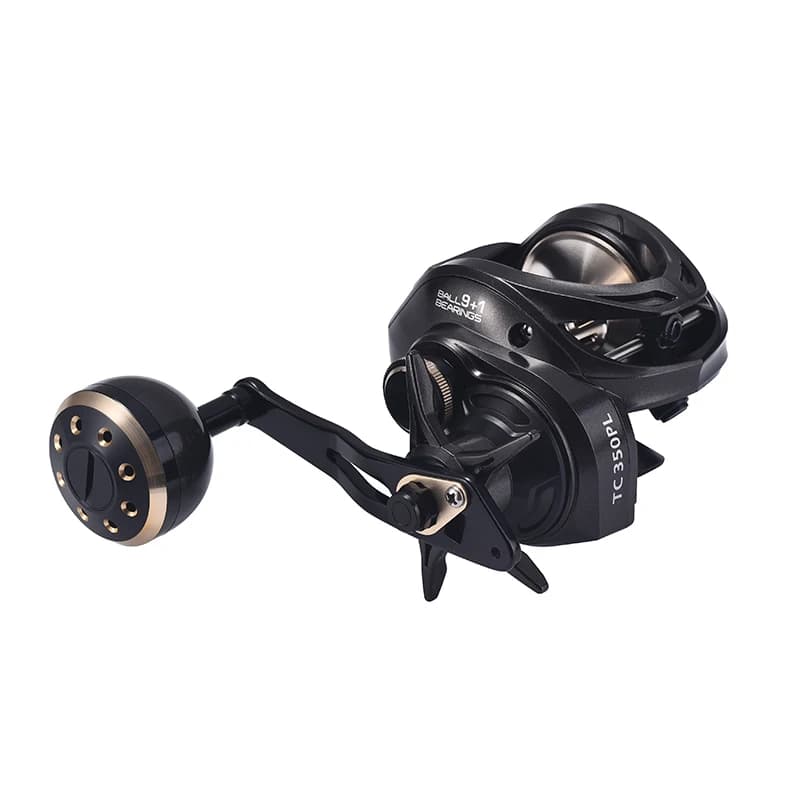 Moulinet baitcasting Lizard pour pêche en mer, grande capacité, bobine métal, idéal pêche offshore et leurres