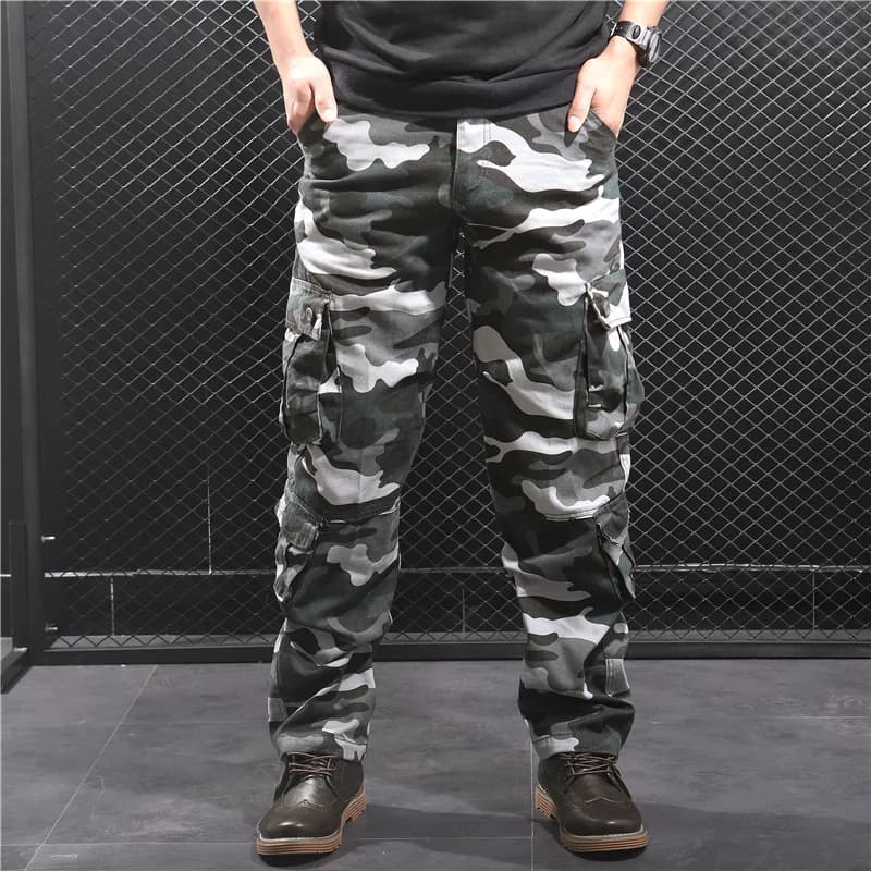 Pantalon cargo camouflage jogger loose pêche randonnée confortable hommes streetwear