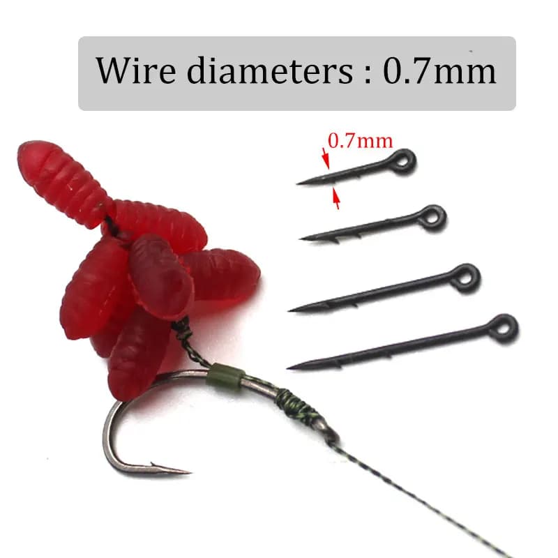 30 aiguilles montage Ronnie Rig carpe - Accessoires pêche asticots pop up bouillettes