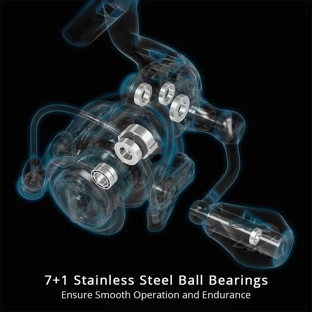 KastKing Zephyr Light Weight Spinning Fishing Reel 7+1Ball Bearings 10 kg Drag C
