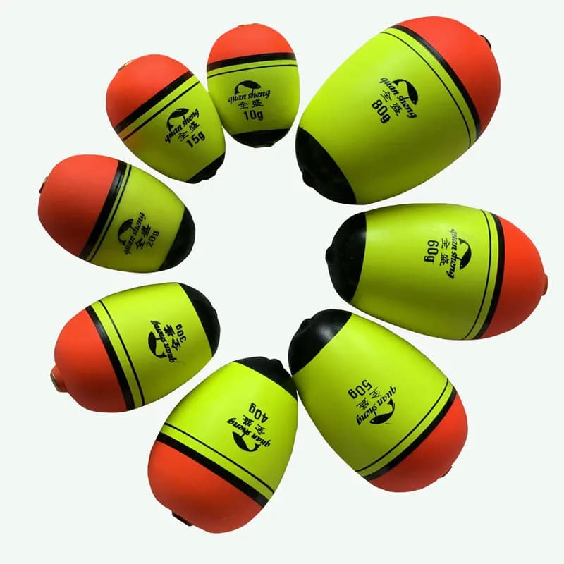 Flotteur de pêche EVA flottant 10g à 150g, bobo élastique pour pêche en roche et surf-casting