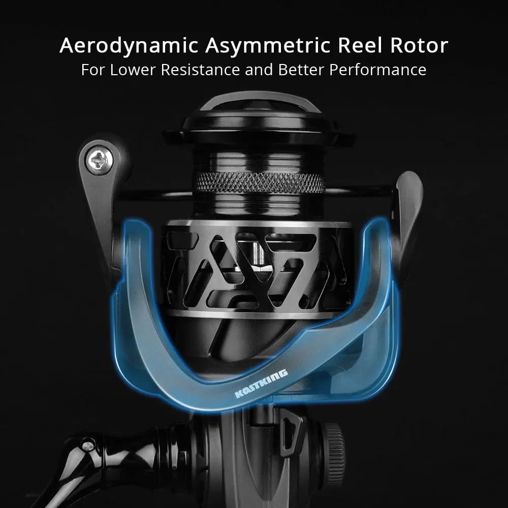 KastKing Zephyr Light Weight Spinning Fishing Reel 7+1Ball Bearings 10 kg Drag C