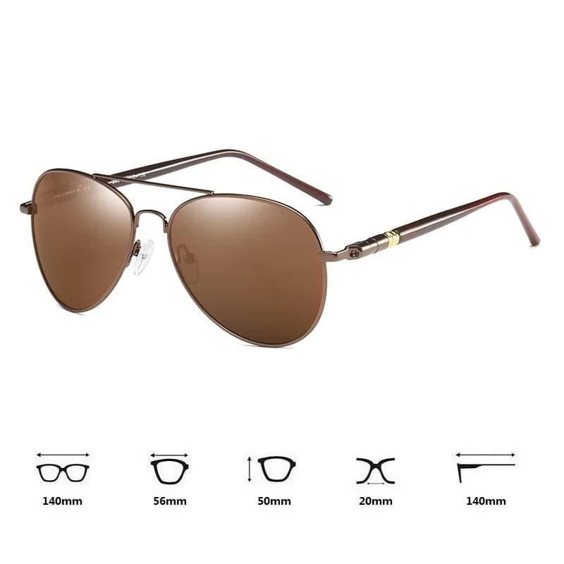 Lunettes de soleil aviateur polarisées de luxe pour hommes - Design vintage et protection UV400