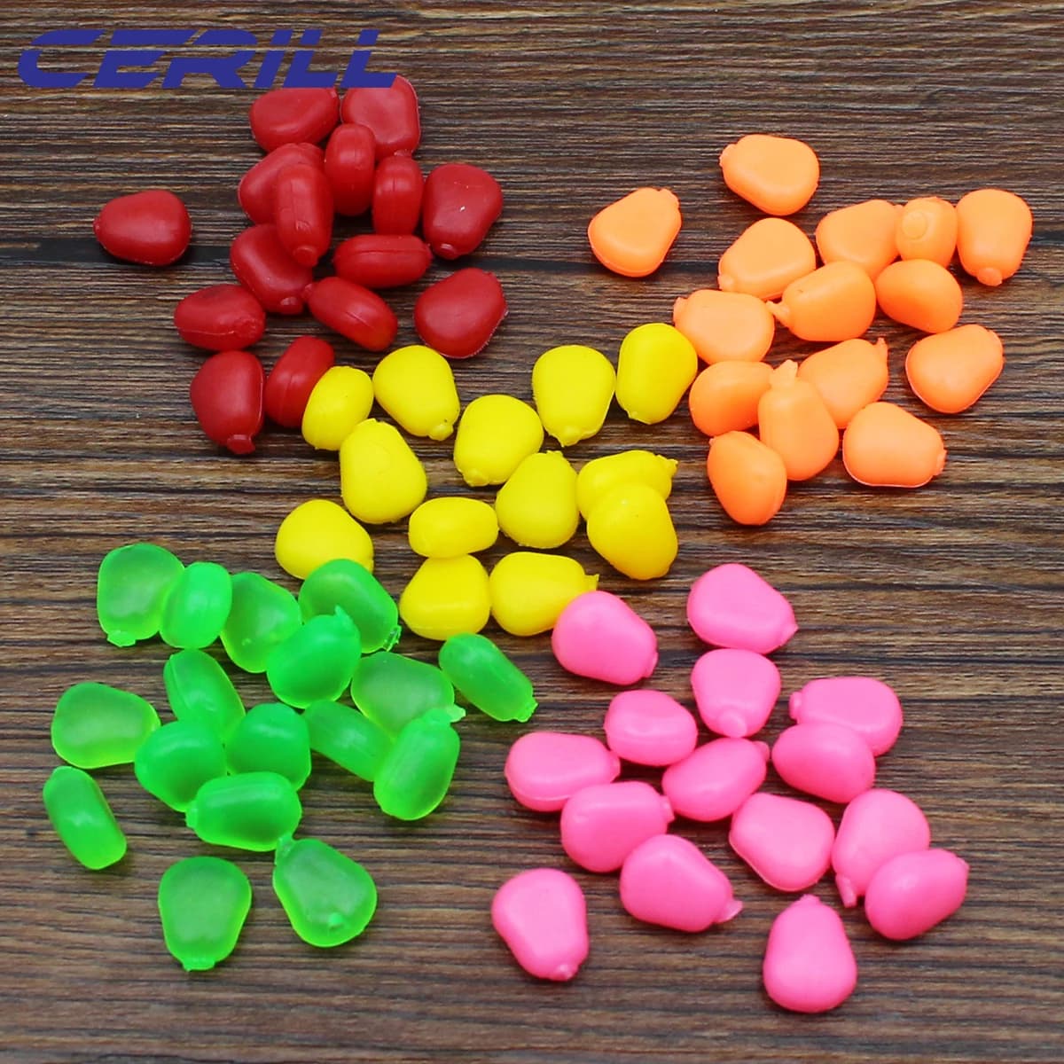 Appâts souples coulants Cerill - 100 pièces silicone parfum crème pour carpe et perche