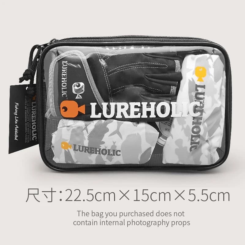 Sac accessoires leurres LUREHOLIC étanche PVC épais transparent rangement matériel de pêche qualité