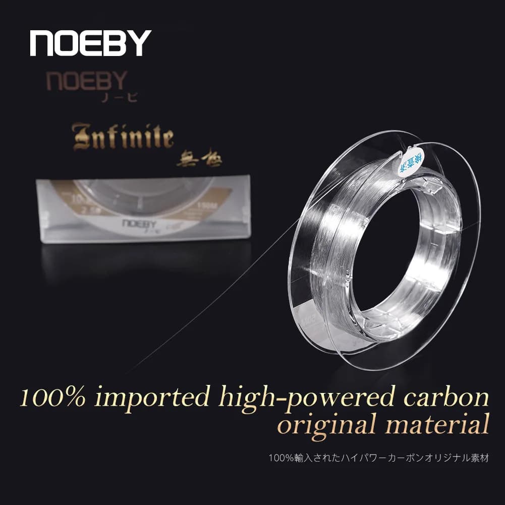 Ligne choc NOEBY 50m fluorocarbone fibre carbone - 6 à 65LB pour pêche en mer leader résistant