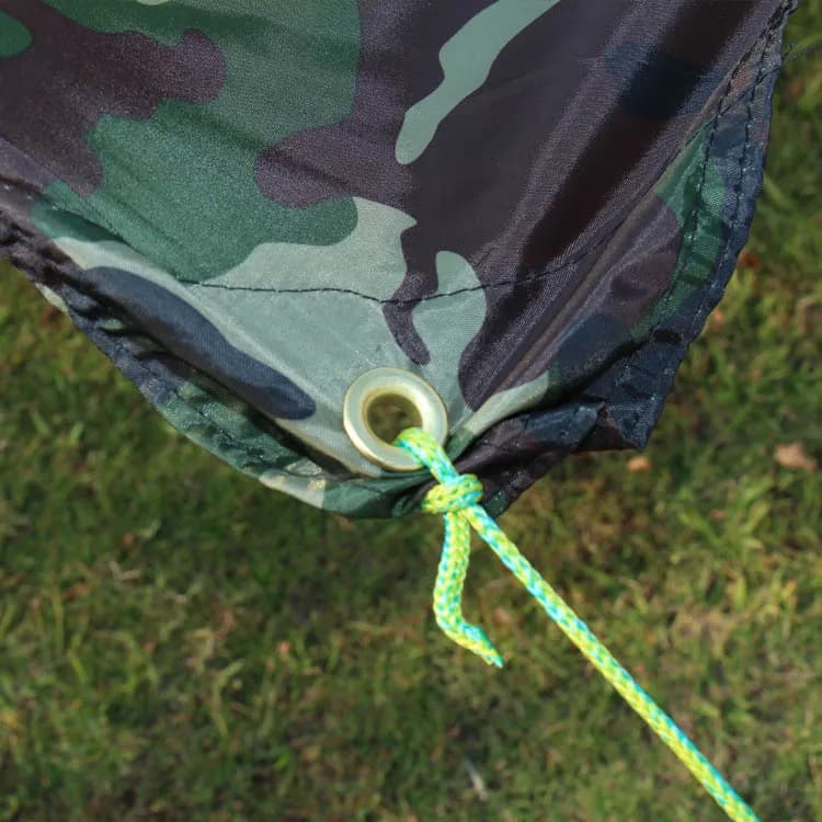 Bâche camouflage de survie étanche pliable pour camping pêche, abri portable 3-4 personnes, protection soleil et intempéries