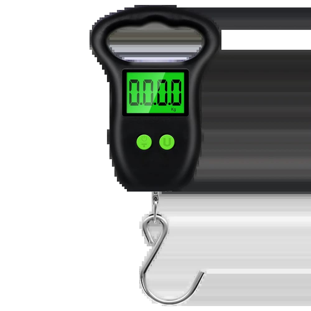 Balance pêche numérique 50kg/10g avec poignée ergonomique - Pèse-électronique portable à écran LCD