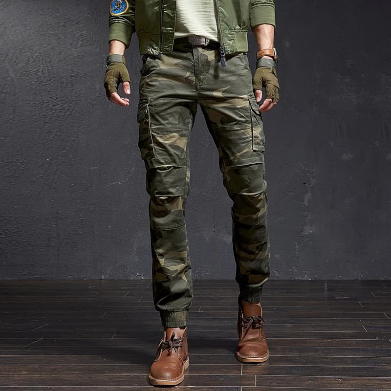 Pantalon cargo camouflage slim homme - qualité premium pour streetwear Harajuku et pêche urbaine