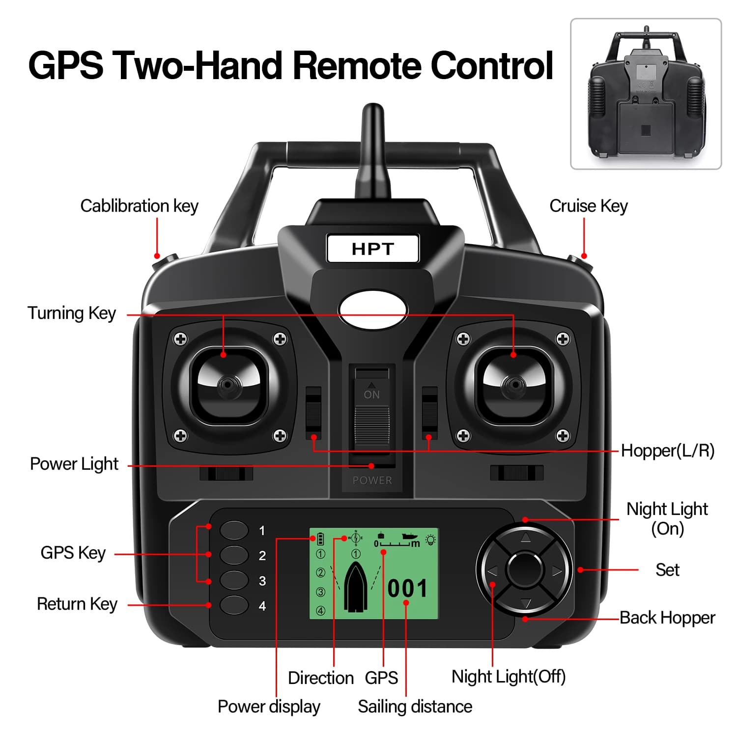 Bateau appât GPS avec sonar sans fil et 3 compartiments pour pêche à la carpe et contrôle à distance
