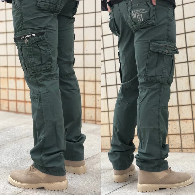 Pantalon travail homme BAPAI résistant pêche montagne outdoor vêtement professionnel cargo street