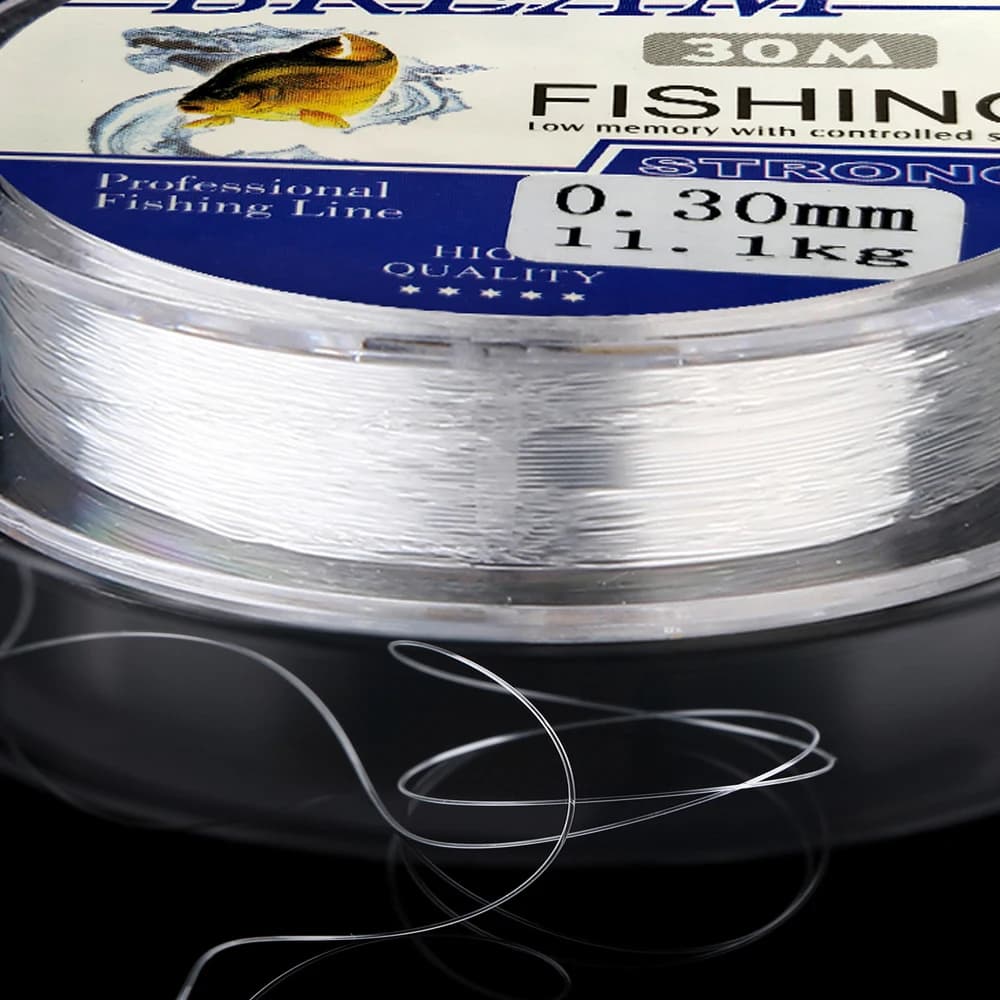 Ligne brème 30M monofilament super résistante japon 0.08-0.30mm pour pêche en mer et carpe
