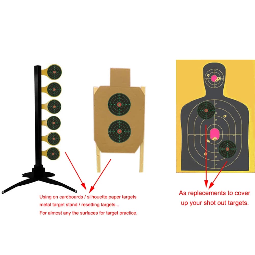 Rouleau de 100 autocollants cibles réactives 4 pouces - Autocollants cibles pour BB gun et pellet gun