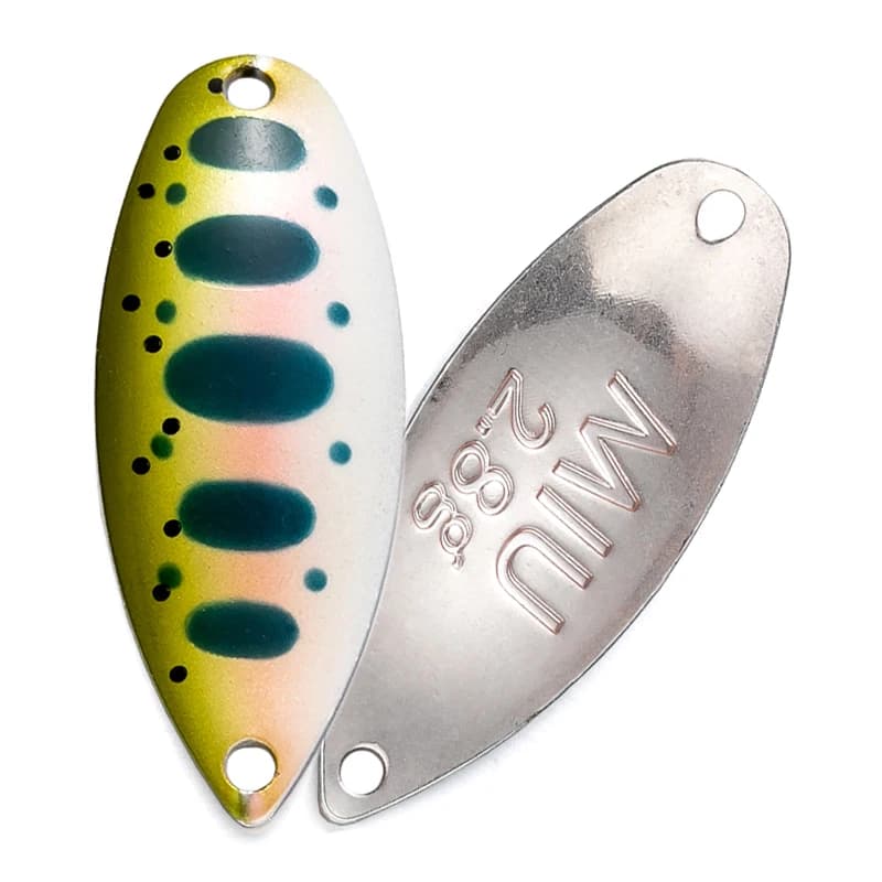Leurre cuillère tournante métal cuivre 2.2g 3.5g pour truite perche brochet et saumon en pêche rivière